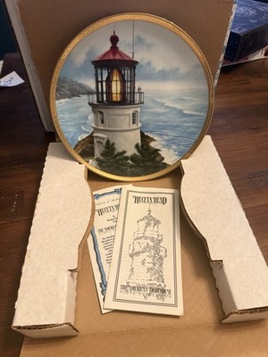 Heceta Head Light by Howard Koslow The American Lighthouse Plate Collection 1989