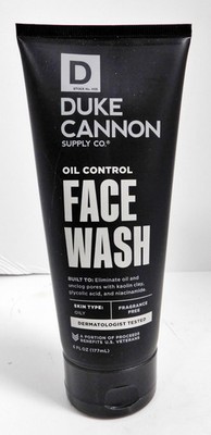 Duke Cannon Mens 6 fl oz Oil Control Face Wash Fragrance Free, New