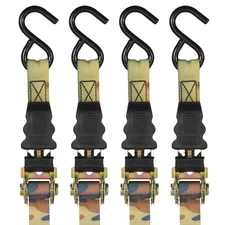 RPS Outdoors EP-2069 Camouflage 1" x 8' Ratchet Tie Down Straps 1500 lb Break...