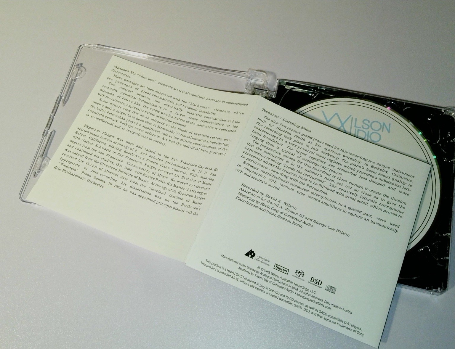 Hyperion Knight Beethoven Waldstein Sonata WILSON AUDIO 24K Gold SACD mint
