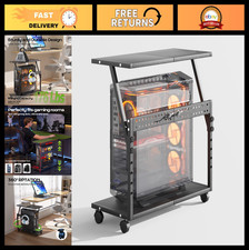 24-Inch Height Adjustable PC Stand on Wheels,...