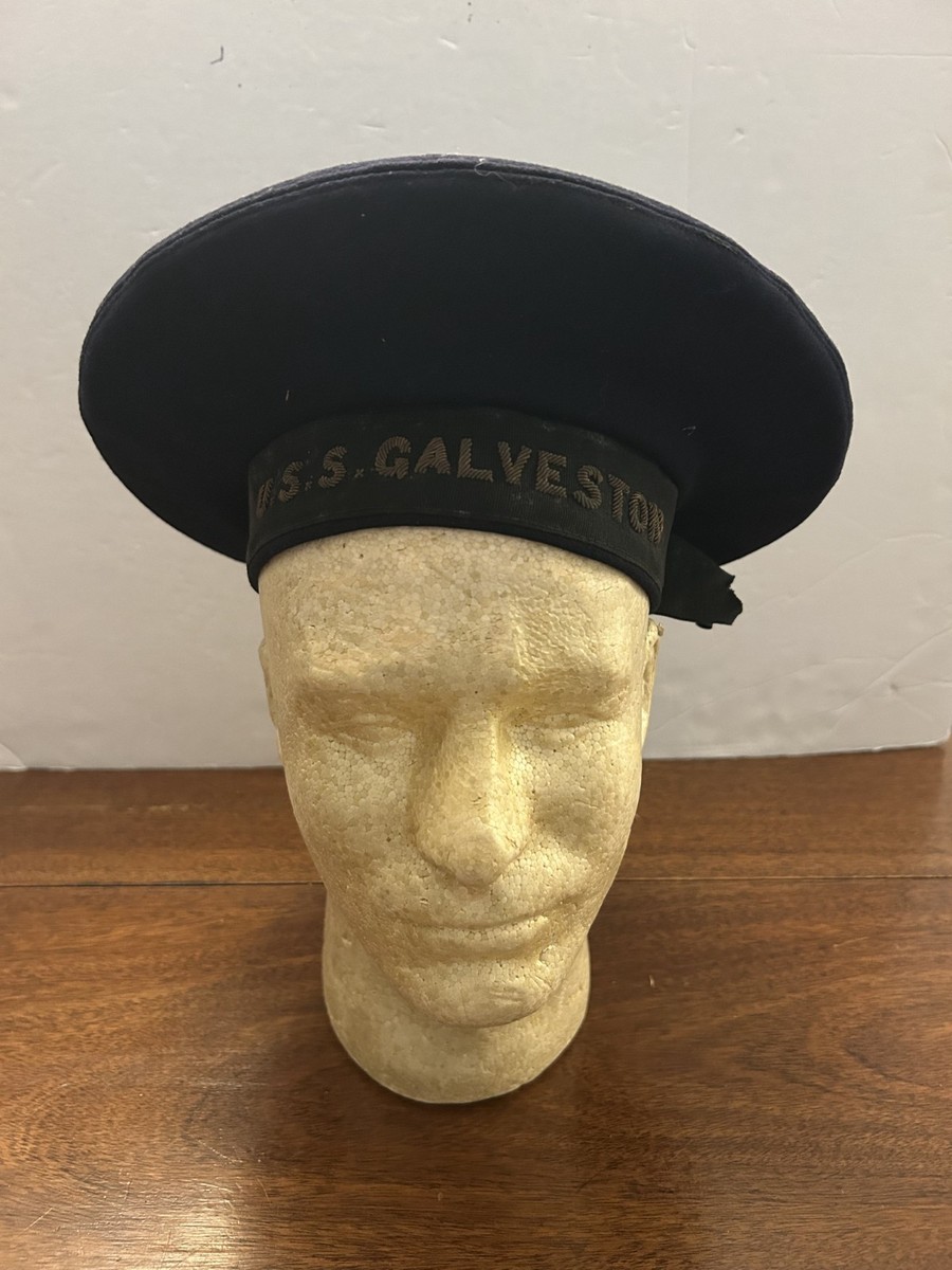 MH798 Original WW1 US Navy Sailor's Hat Size 7 USS Galveston IR24T