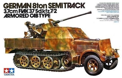 Tamiya 35144 Deutsches Sd.Kfz.7/2 Halk. Flak 37 Plastik Modellbausatz 1:35 NEU