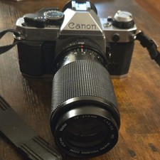 Canon AE-1 Program 35mm SLR Film Camera w/ Vivitar 70-210mm f/4.5-5.6 Lens