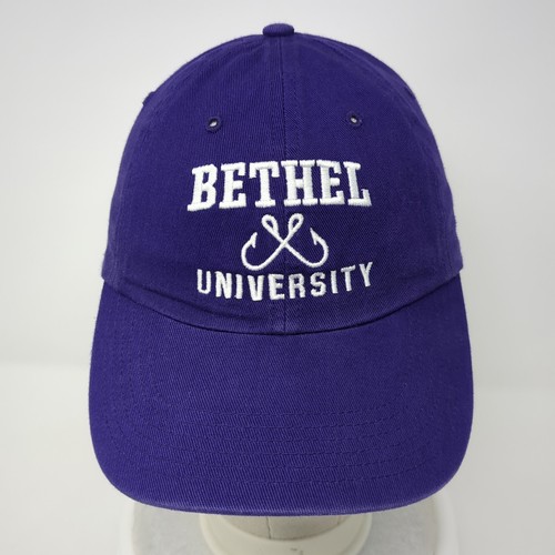 Bethel University Slideback Hat Purple One Size Adjustable Embroidered - Picture 2 of 8