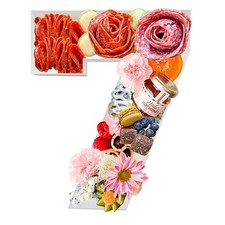 10 Inch Number 7 Shape Fillable Charcuterie Serving Tray Appetizer Box