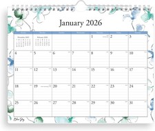 Blue Sky 2026 Monthly Wall Calendar, January 2026 11" x 8.75", Lindley- 2026