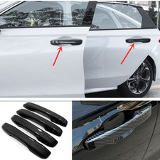 4Pcs Carbon Fiber Door Handle Bowl Covers Fit...