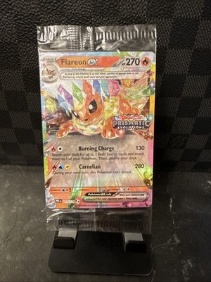 Pokemon Flareon ex Stamped Promo Prismatic Evolutions Surprise Box SEALED