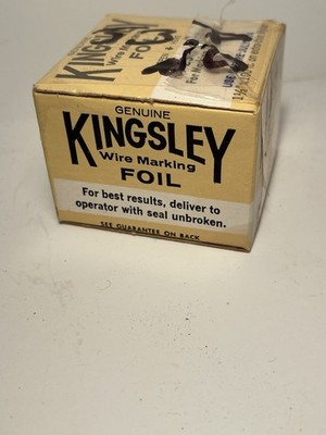 Vintage Kingsley Wire Marking Foil Green 1.5  x100ft TFE NOS