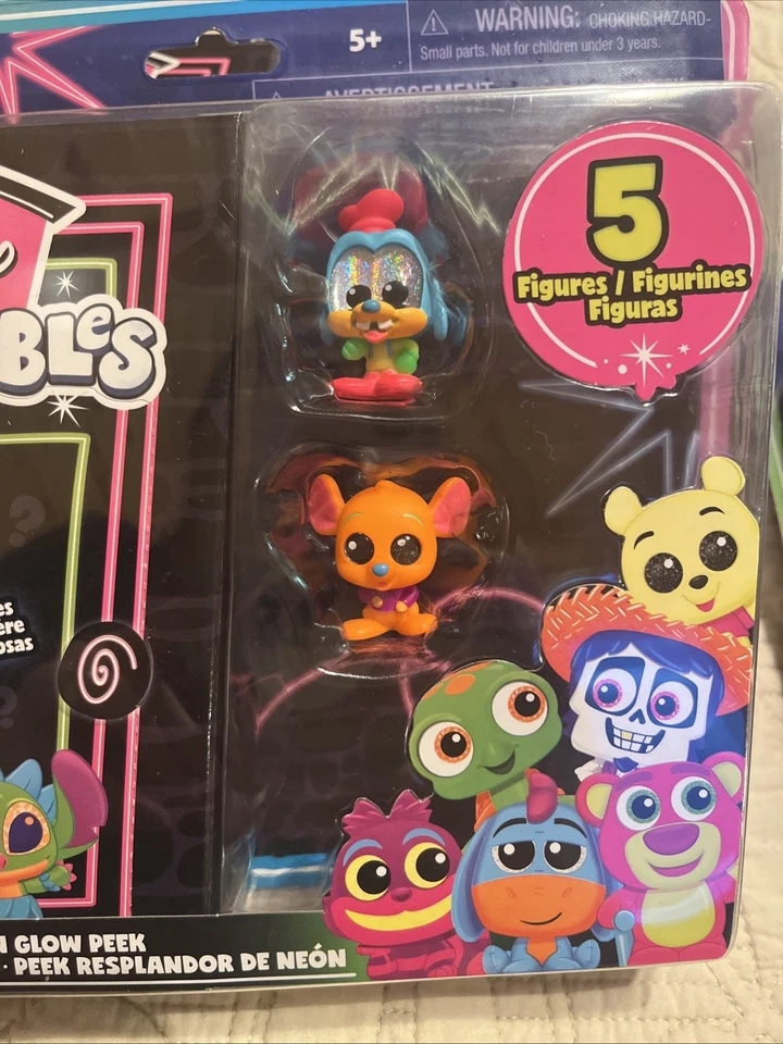 Disney Doorables NEON GLOW Multi 5 Pack Lote de 3 NUEVO EN CAJA 2024 Foto 4 de 4