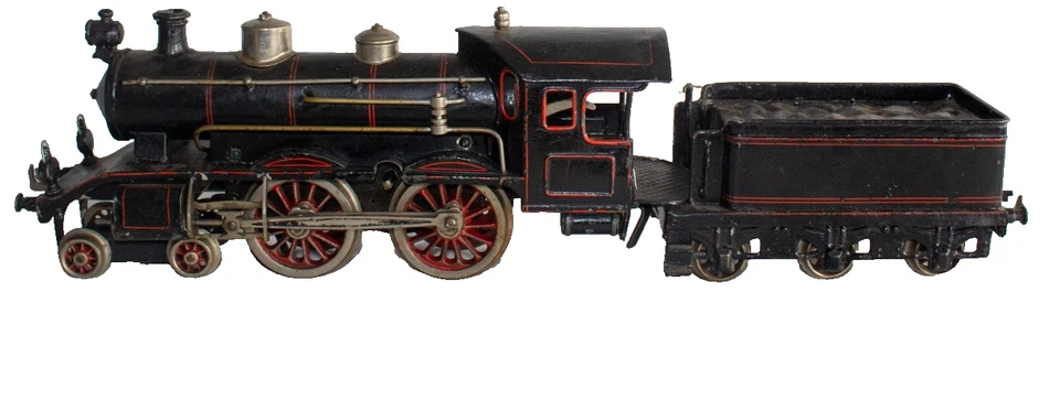 1905-1910 Bing 1-gauge Continental 4-4-0 Clockwork Train Set - Image 4 of 4