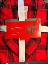 Wondershop Red Black Plaid Men's 2-Piece Family Sleep Set Size Large NWT
