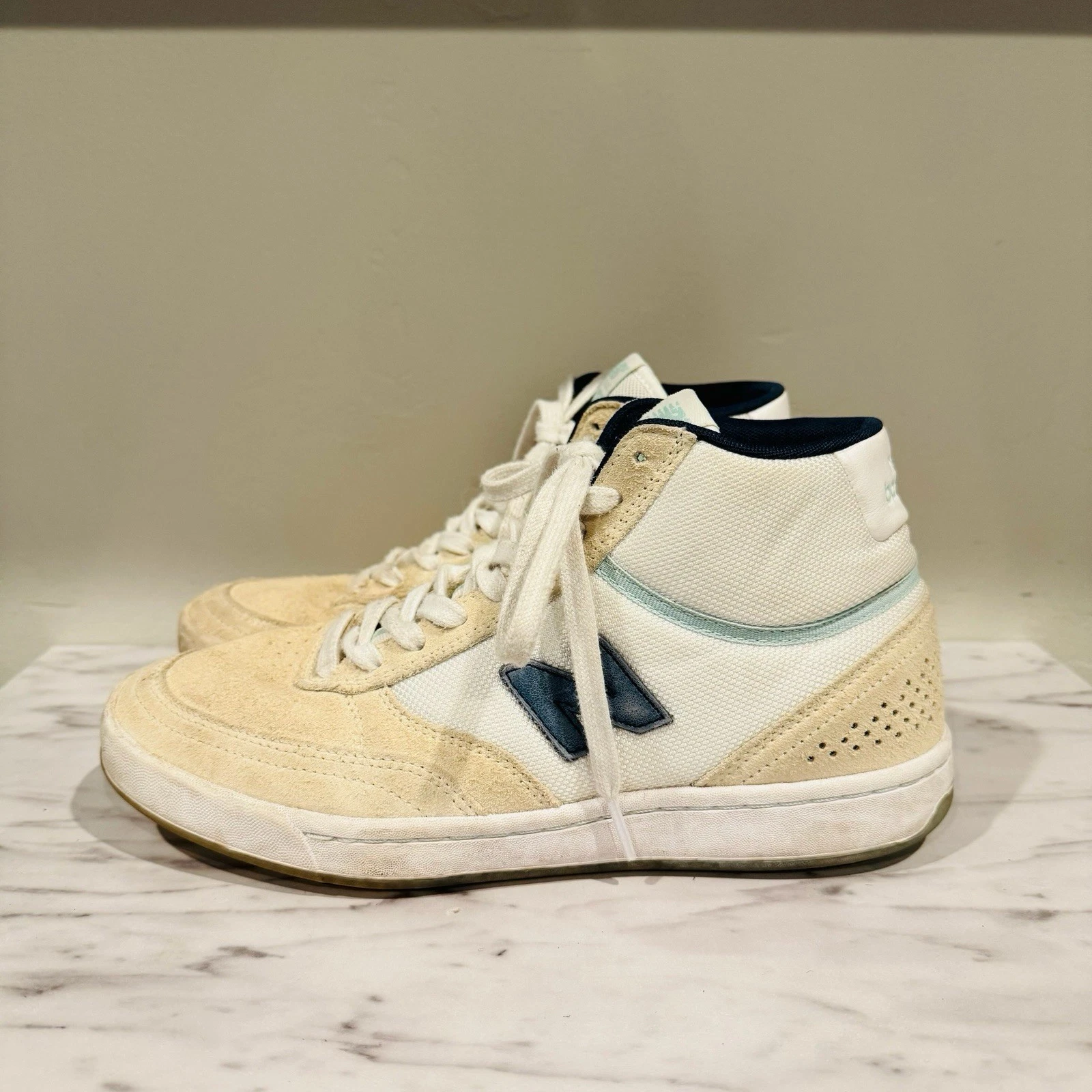 New Balance Tom Knox 440 sneakers alte bianco e panna uomo taglia 8