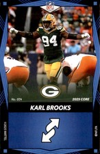 2025 Uno Elite Core - Blue Karl Brooks Green Bay Packers #024