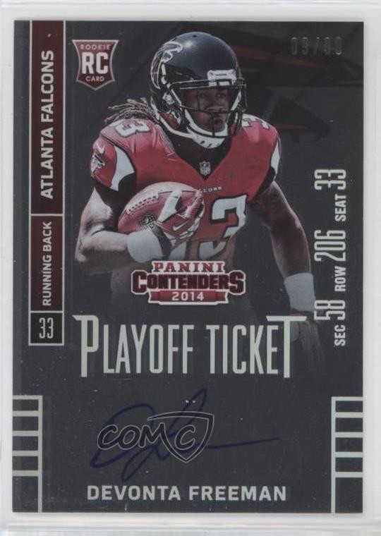 Devonta Freeman Panini Contenders #215 Autograph-Playoff Ticket