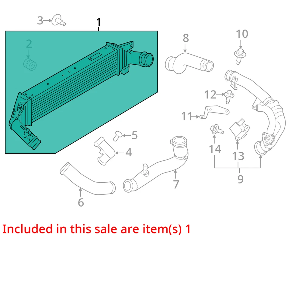 2012-2019 Ford Explorer Intercooler 111k OEM - Изображение 4 из 4