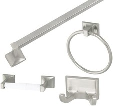 Millbridge 4-Piece Bath Accessory Set, Satin Nickel