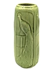 Red Wing Art Pottery Peacock  Vase #187 Light Green 7.5 in. From 1931 Very Nice