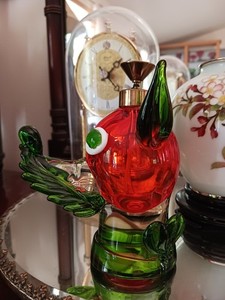 Fratelli Toso Murano Italian Glass Terrier Scotty Dog Perfume Bottle Atomizer