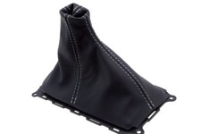 Manual Shift Boot Cover Pvc Leather For Mustang Gt 2010-2014 Black Gray Stitch