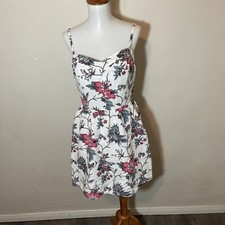 Ann Taylor LOFT SunDress Floral Lyocell/linen Size 6 Lined