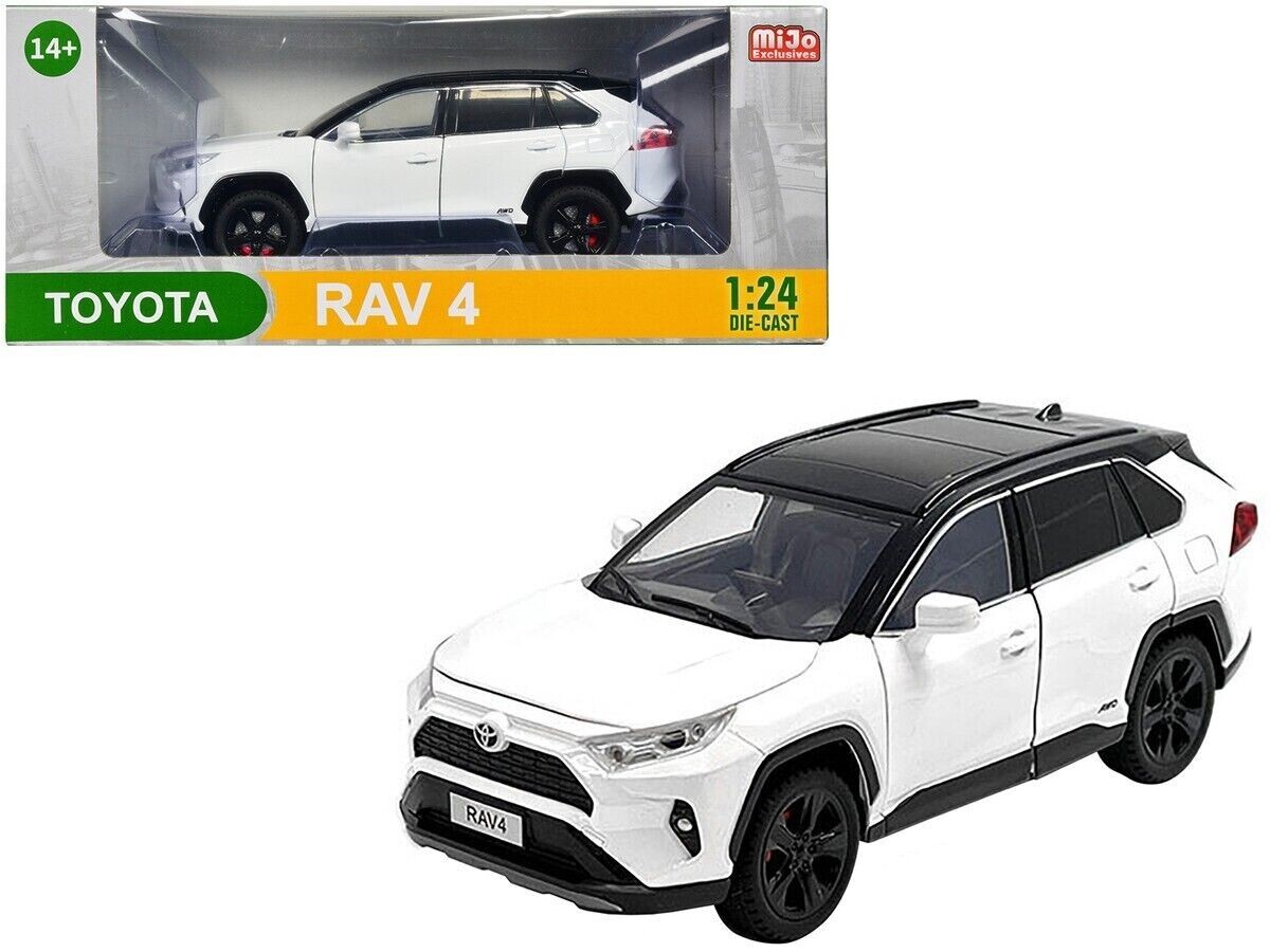 Toyota Rav4 Hybrid XSE White 1/24 Diecast Model Mijo H08666WHBK | eBay