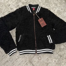 Women’s Mitchell & Ness Cozy Bear Jacket Black NWT