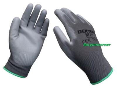 Arbeitshandschuhe (D2) Snug Fit Pu Coated Ultra Grip Handschutzhandschuh Garten DIY