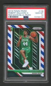 ROBERT WILLIAMS III 2018 PRIZM RWB ROOKIE RC #138 PSA 10 GEM MINT! CELTICS NBA][