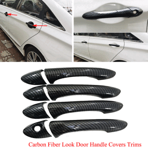 8 pcs Carbon Fiber Style Door Handle Cover Car Carbon Fiber Style Exterior Door Handle Cover for Cars 8 pcs Carbon Fiber Style Door Handle Cover Car Carbon Fiber Style Exterior Door Handle Cover for Cars