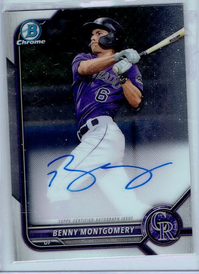 2022 Bowman Chrome Prospect Autographs #CPA-BMY Benny Montgomery