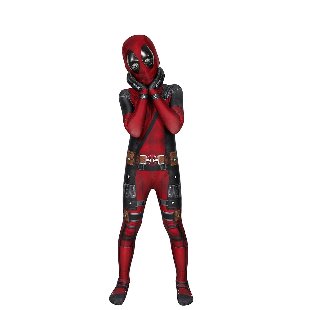 Deadpool Costume Cosplay Suit Kids Wade Wilson Handmade