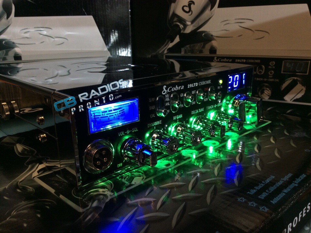 Cobra 29 LTD Chrome AM/FM CB Radio - GREEN NITRO + PERFORMANCE