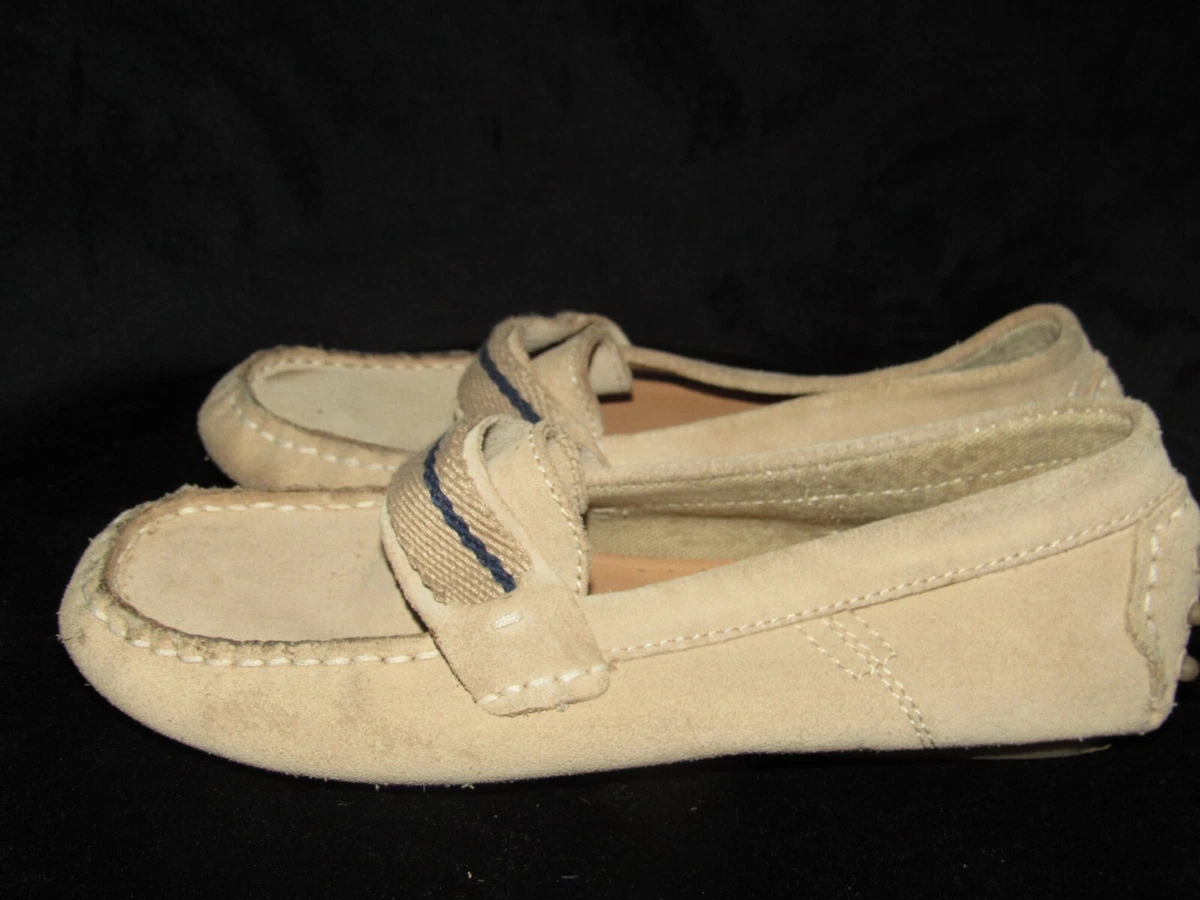 Zara Kids Tan Beige Suede Loafers Slip on Moccasins 33 Boys