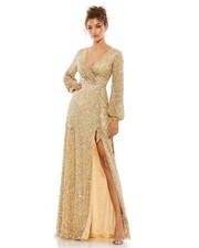 MULTI-COLORED SEQUIN LONG SLEEVE GOWN MSRP 498