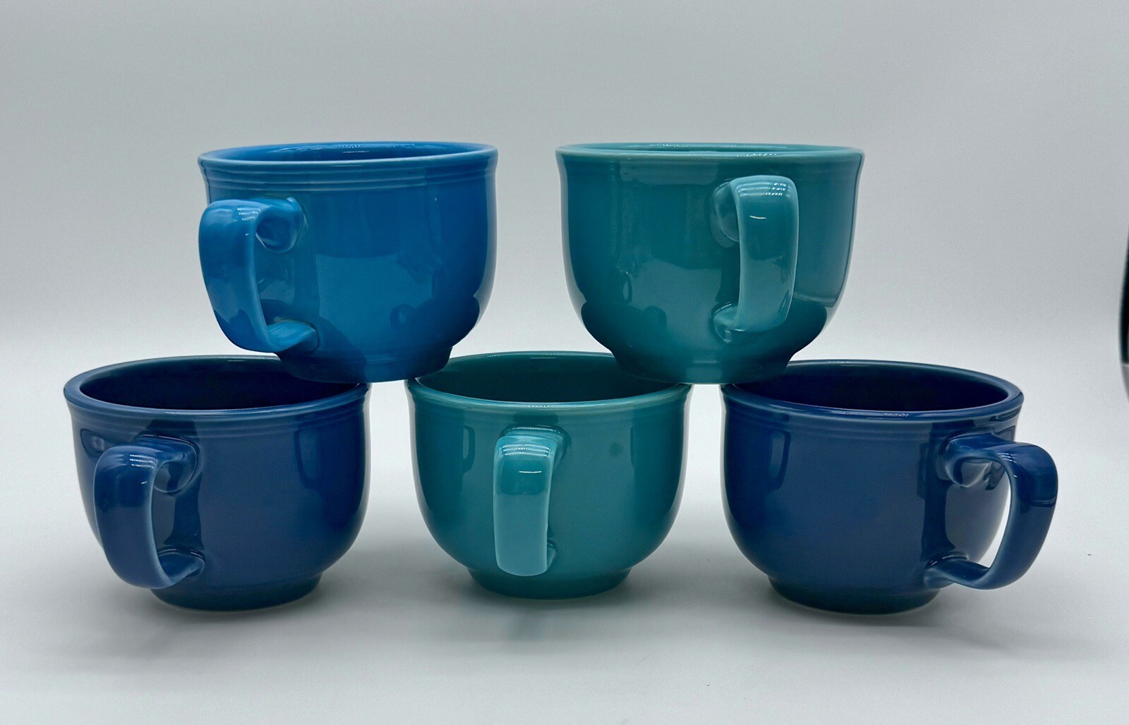 NEW FIESTAWARE 18 oz Jumbo Mug set5 Multi Color Chili Soup Mugs Hot