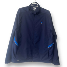 Fila Sports Women's Solid Track Pants and Jacket Small Set Navy Blue Large-XL