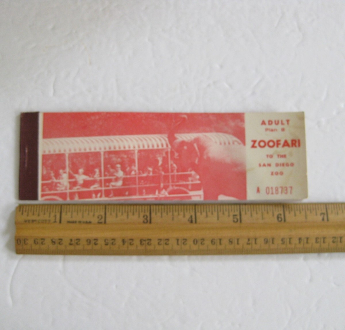 Vintage 60s 70s San Diego Zoo Ticket Stub Booklet Zoofari