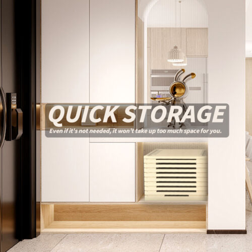 Foldable Shoe Rack, Large Shoe Storage with Magnetic Clear Door - Picture 5 of 9