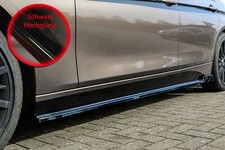 CUP Seitenschweller mit Wing aus ABS passend für BMW 3er F30 F31 Schwarz Glanz
