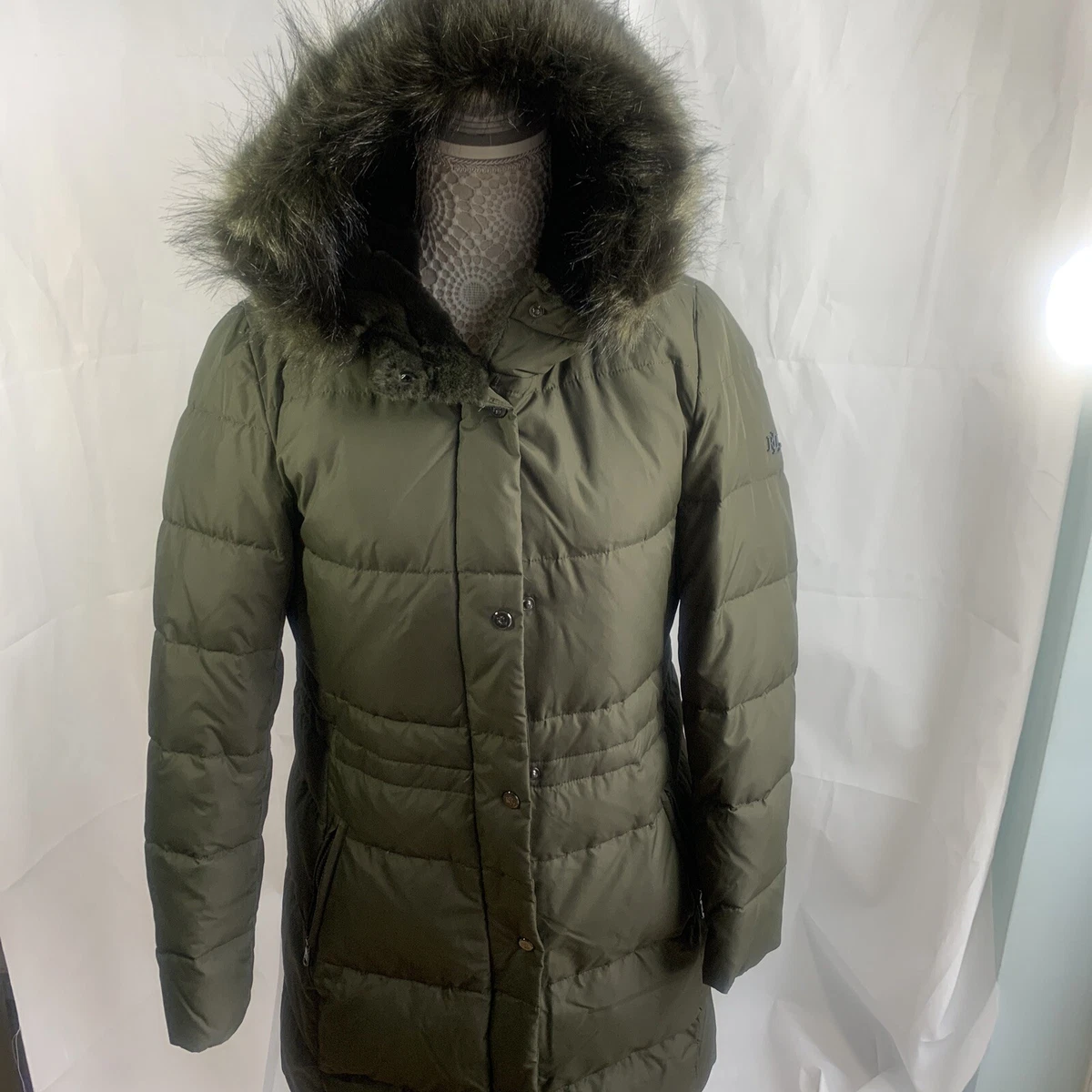Green down jacket ladies sale