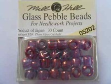Mill Hill Glass Beads - Color 05202 Amethyst 3/0 Pebble Bead - 30 Beads
