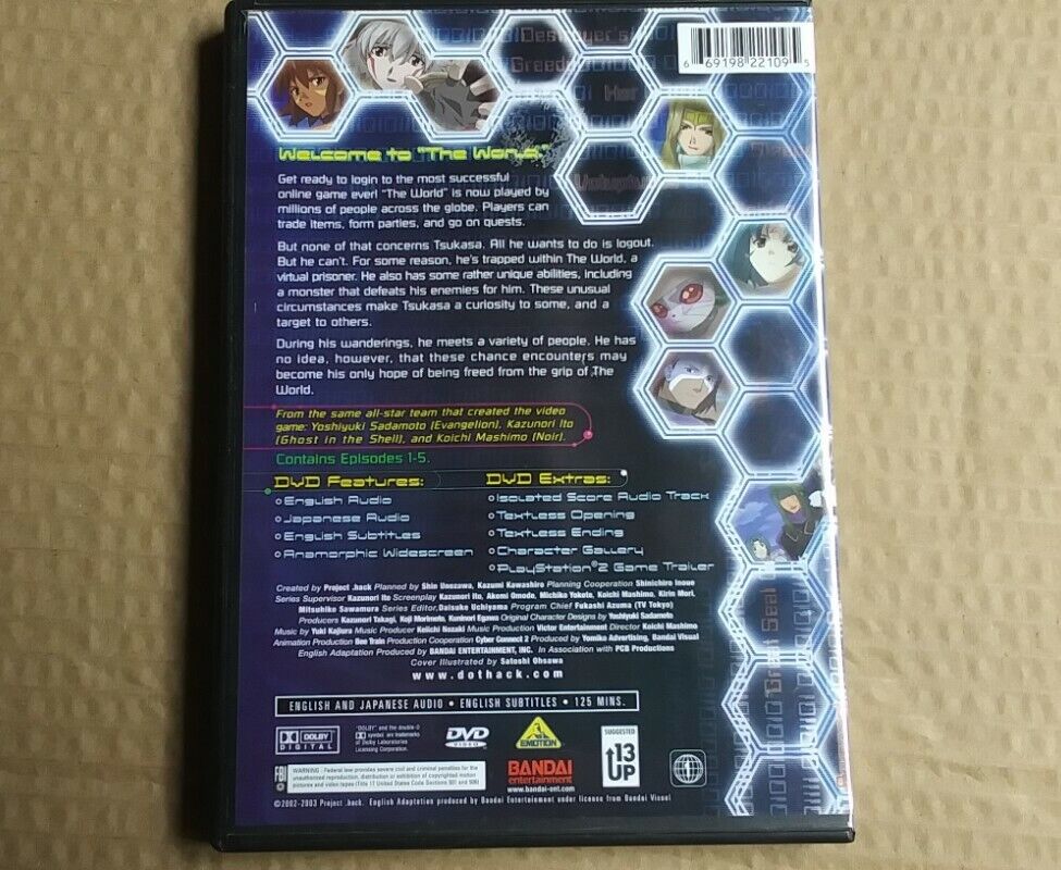 hack SIGN Ver 01 Login (DVD, 2003, Dot Hack, Anime, Platinum Series)  Canadian 669198221095