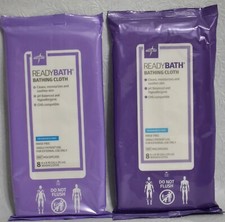 Medline ReadyBath Select Thick Adult Bath Wipes Unscented Hypoallergenic 2 Packs