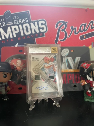 2022 Diamond Kings DK Materials Signatures #50 Matt Vierling - Phillies🔥BGS9🔥