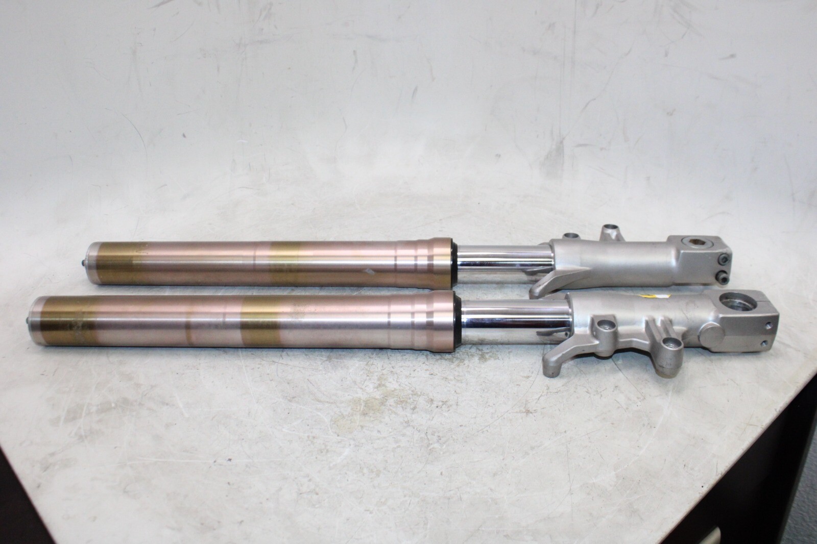 91-92 KAWASAKI NINJA ZX7 ZX750J OEM FRONT FORKS SHOCK SUSPENSION SET PAIR