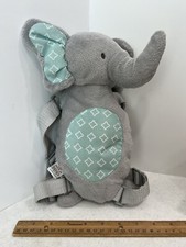 Child of Mine Safety Harness Gray Plush Elephant Cute Snack Pocket
