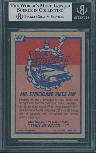 1989 Back to the Future Part II #44 James Tolkan Signed Card Beckett Auto BAS - Picture 2 of 2