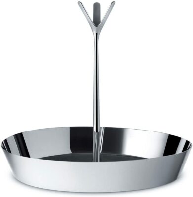 Fruttiera In Acciaio Inox Cromato Com-four - 32x30x12.5 Cm Per Frutta E Decorazioni - Foto 4